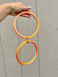 Hanging Hoops -Orange/Pink